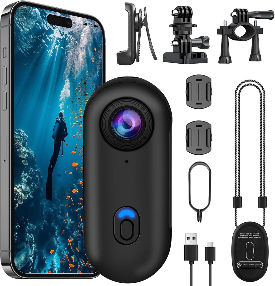 Sportcamera 4K met wifi - Beeldstabilisatie - Ultracompact - Ideaal voor buitenactiviteiten - ShopVlot