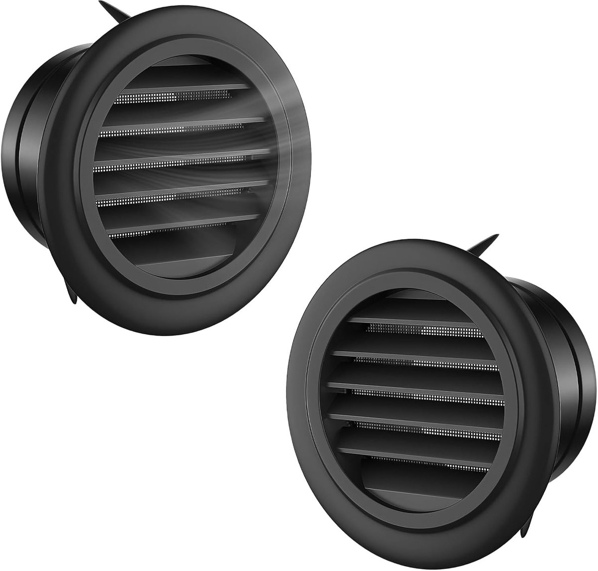 Ventilatiecover rond 75 mm - ABS ventilatierooster - Insectenbescherming - Geschikt voor slaapkamer, keuken, kantoor - ShopVlot