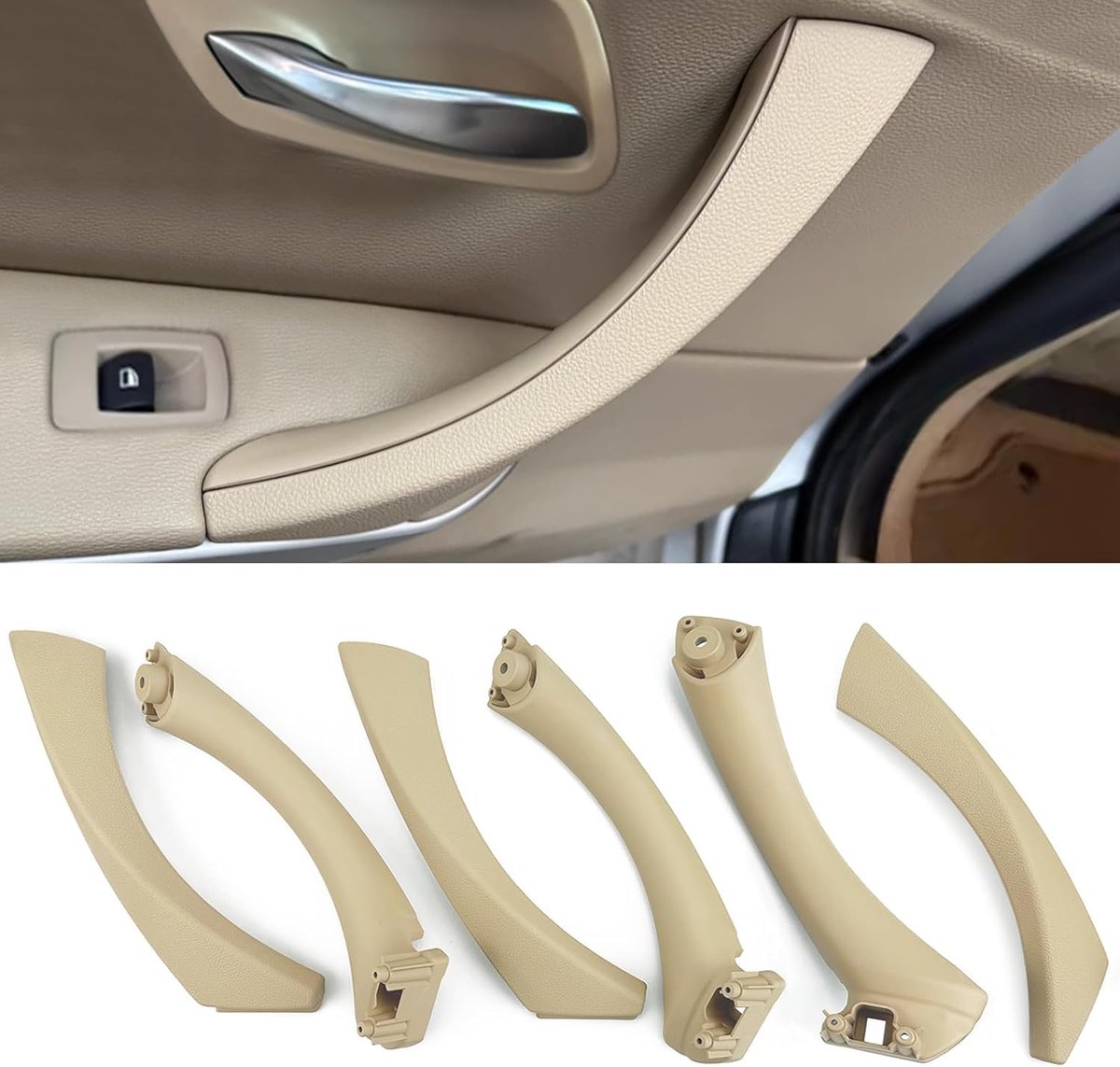 Deurgrepen set 6-delig - Beige - Vervangend voor BMW 3 Serie E90/E91/E92/E93 - Verbeterde look - ShopVlot