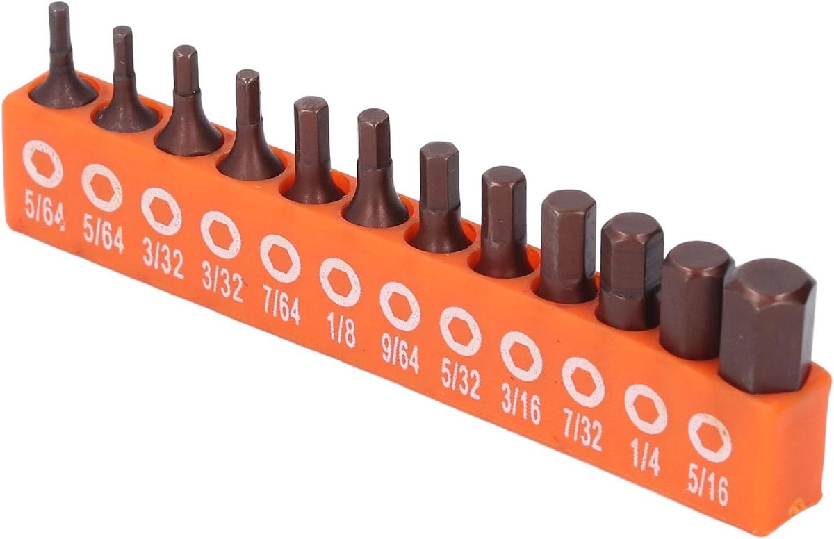Hex boorset 1/4 inch - 12-delig S2 legering staal - robuuste kwaliteit - geschikt voor elektrisch gereedschap - ShopVlot