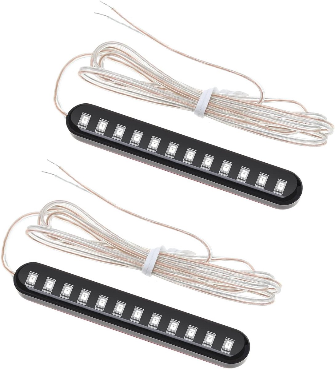 Motorfiets LED lichtstrips 12V - 12 LED verlichting - Waterproof ABS - Veilig en stijlvol voor scooters - ShopVlot