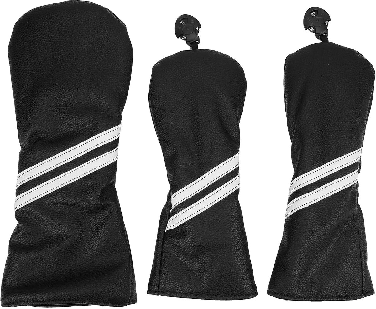 Golf Wood Headcover - Waterproof PU Stripes - Bescherming voor Driver No.1,3,5 - Duurzaam en makkelijk schoon te maken - ShopVlot