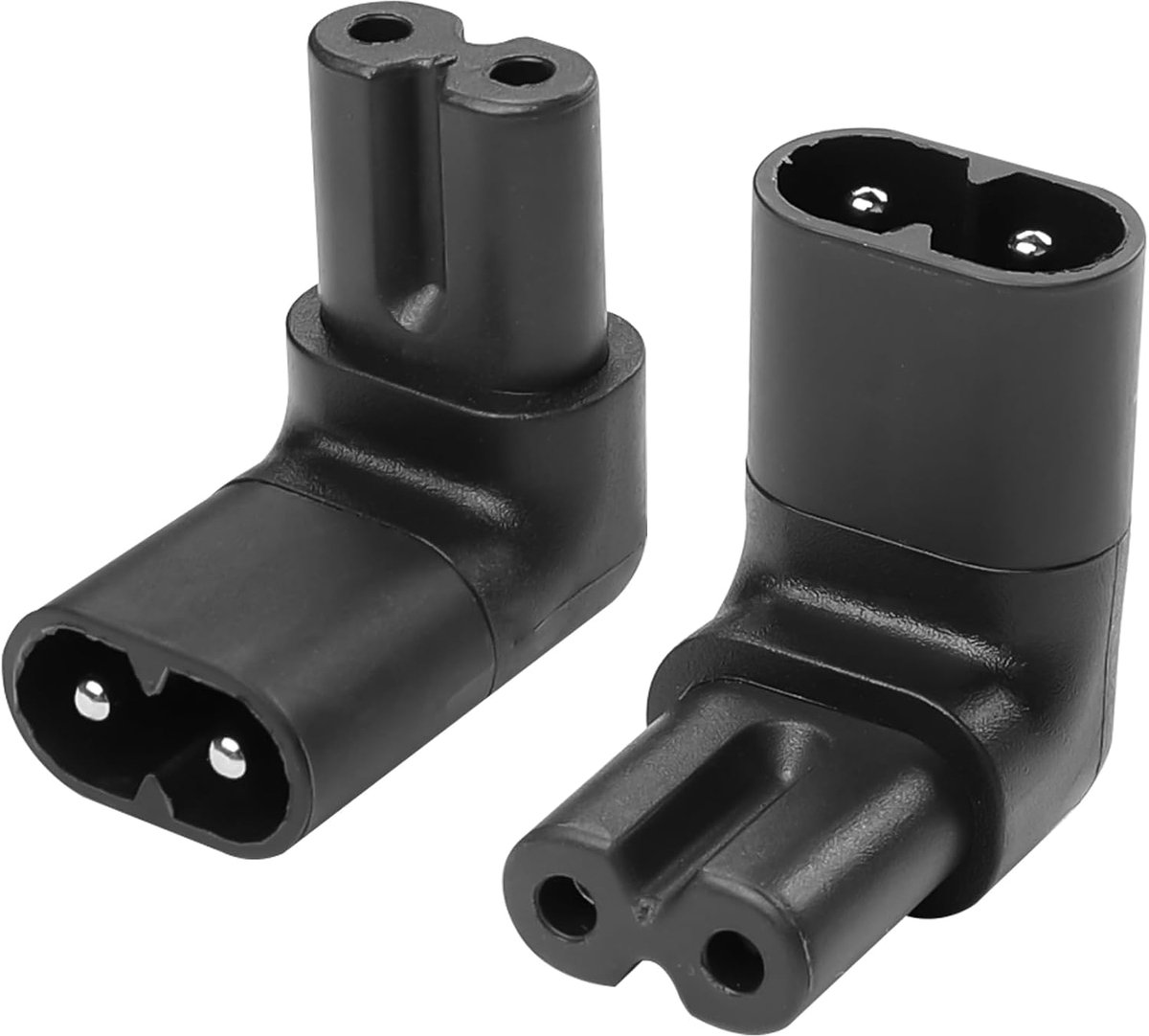 IEC320 C7 naar C8 Adapter 250V 2.5A - 90 Graden Ontwerp - Geschikt voor Laptops en Printers - Ruimtebesparend - ShopVlot