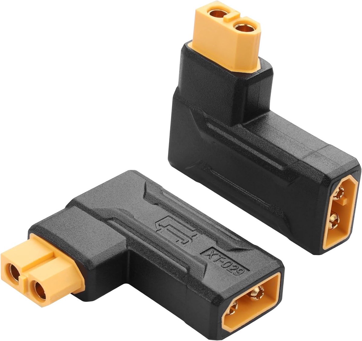 XT60 Adapter Set van 2 - Rechte en Hoekige Plug - Voor LiPo Batterijen en Drones - Gemakkelijk verbinden - ShopVlot