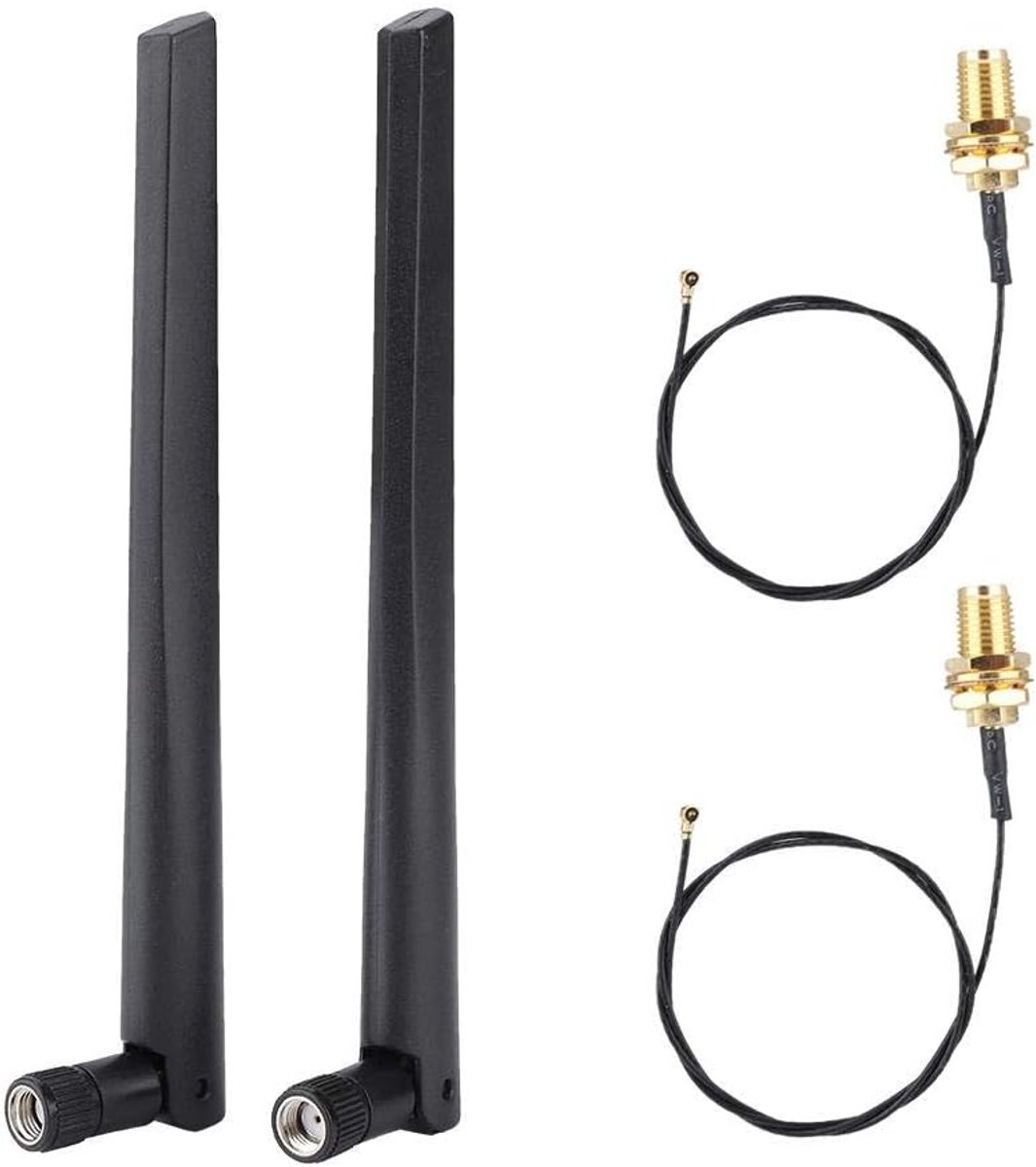 M.2 Wireless Netwerk Kaart Kabel 2PCS - 5DBi Antenne - SMA Hoofd - Verbeterde WiFi Signaalsterkte - ShopVlot