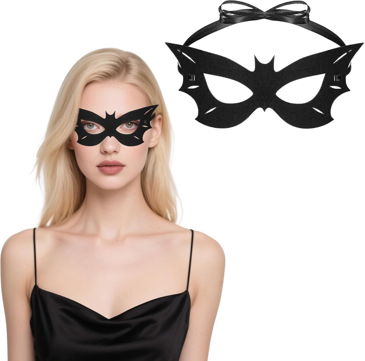 Bat mask - Halloween masker voor vrouwen - Catwoman stijl - Perfect voor kostuumfeest - ShopVlot
