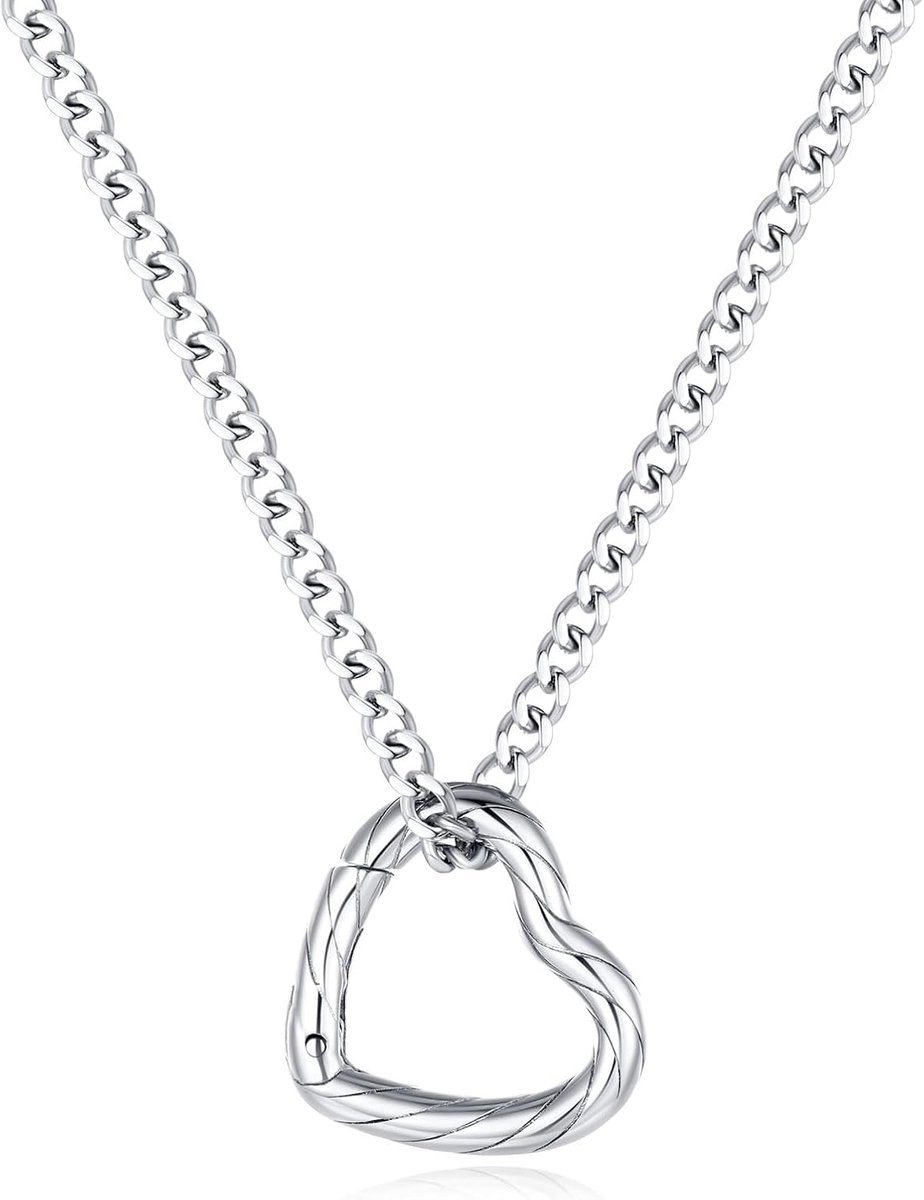 Ringhouder ketting voor vrouwen - roestvrij staal hart - trouwring houder - veilig en stijlvol - ShopVlot