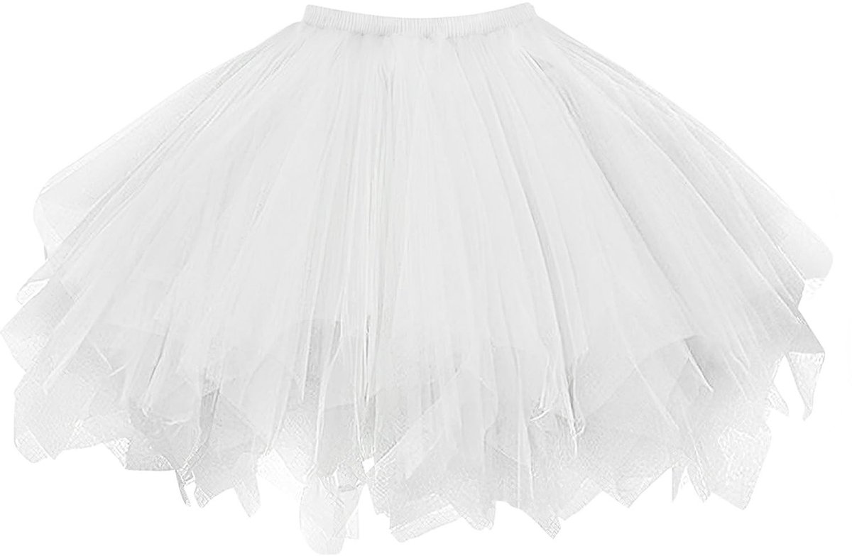 Solidchoice - Vrouwen Tüll Rok Vintage Tutu Skirt voor Retro Gelegenheden