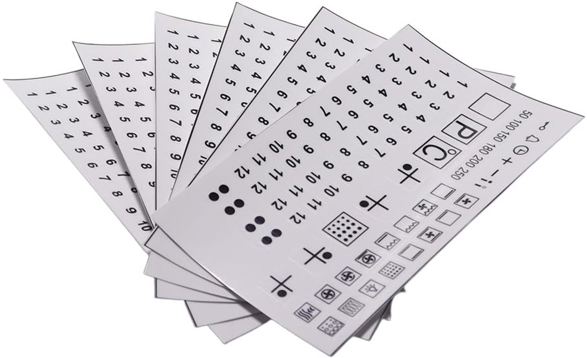 Solidchoice - Set van 89 Stickers voor Ovens en Gasfornuizen