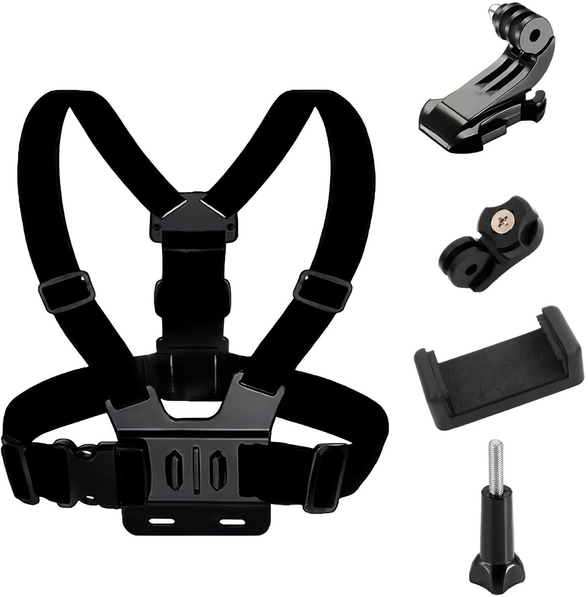 Solidchoice - 2-in-1 Borstbandhouder voor Actiecamera's en Smartphones