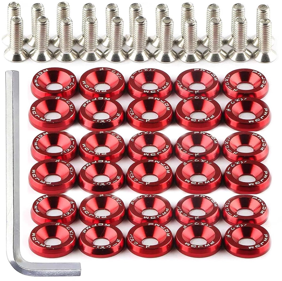 M6 x 20mm schroeven en anodized ringen - 30 stuks - persoonlijke set - eenvoudig te installeren - ShopVlot