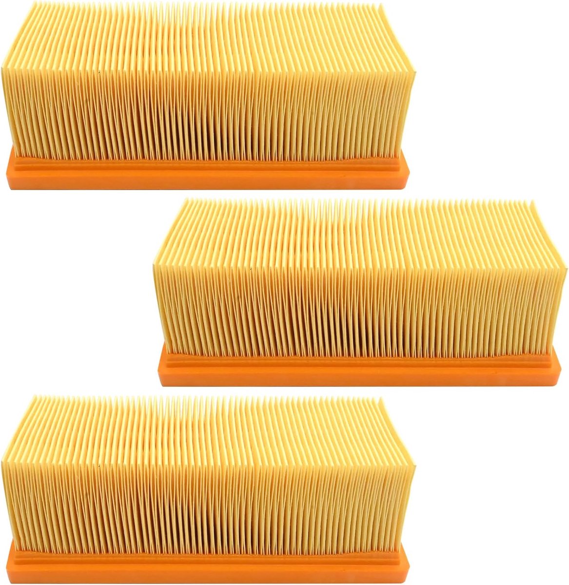 Platte vouwfilters set van 3 - vervanging voor Kärcher 2501/2601 - optimaal filteren - ShopVlot