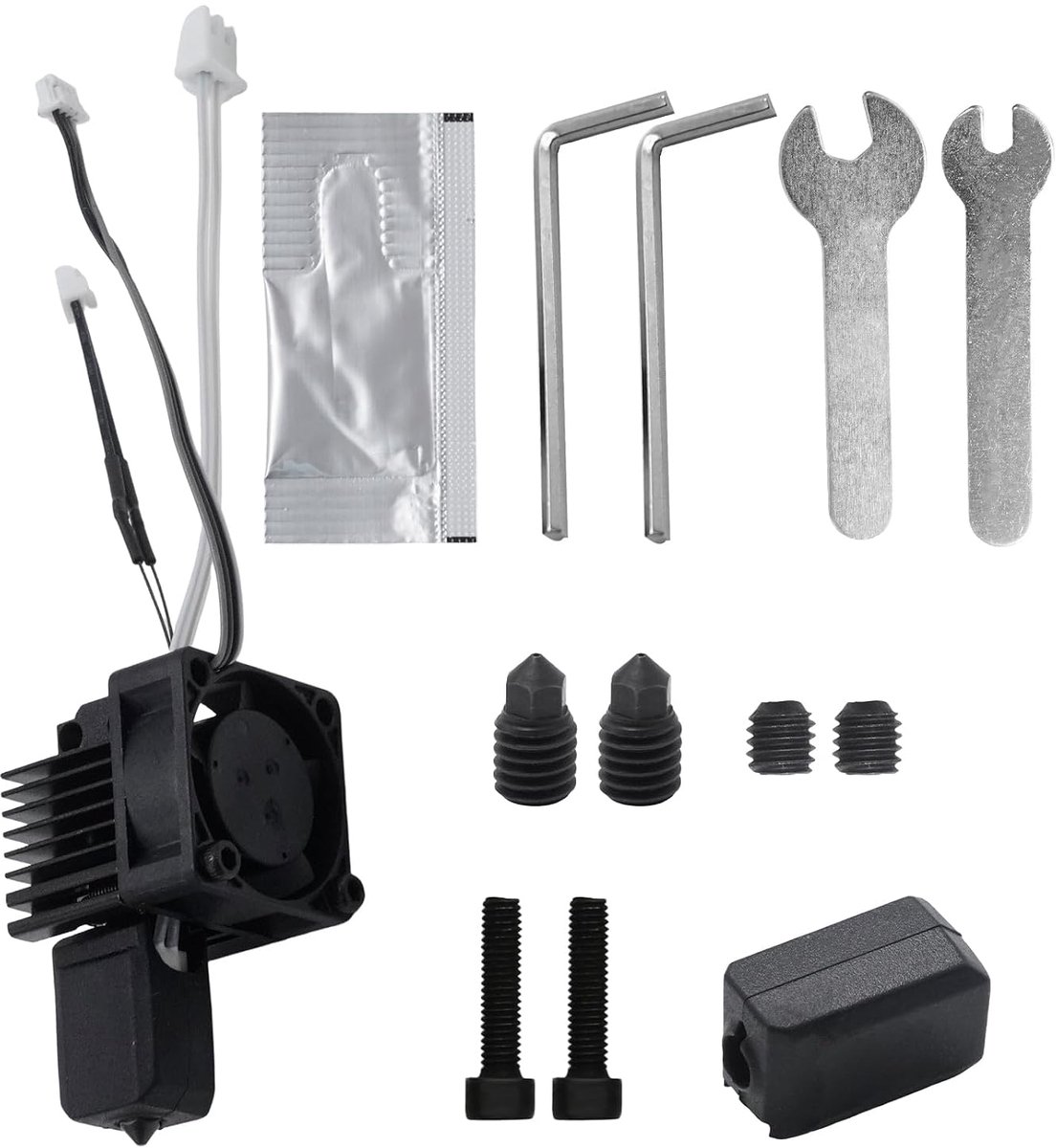 3D printer upgrade kit - geïntegreerde koeling - 0.5mm geharde staal nozzles - ideaal voor diverse filamenten - ShopVlot