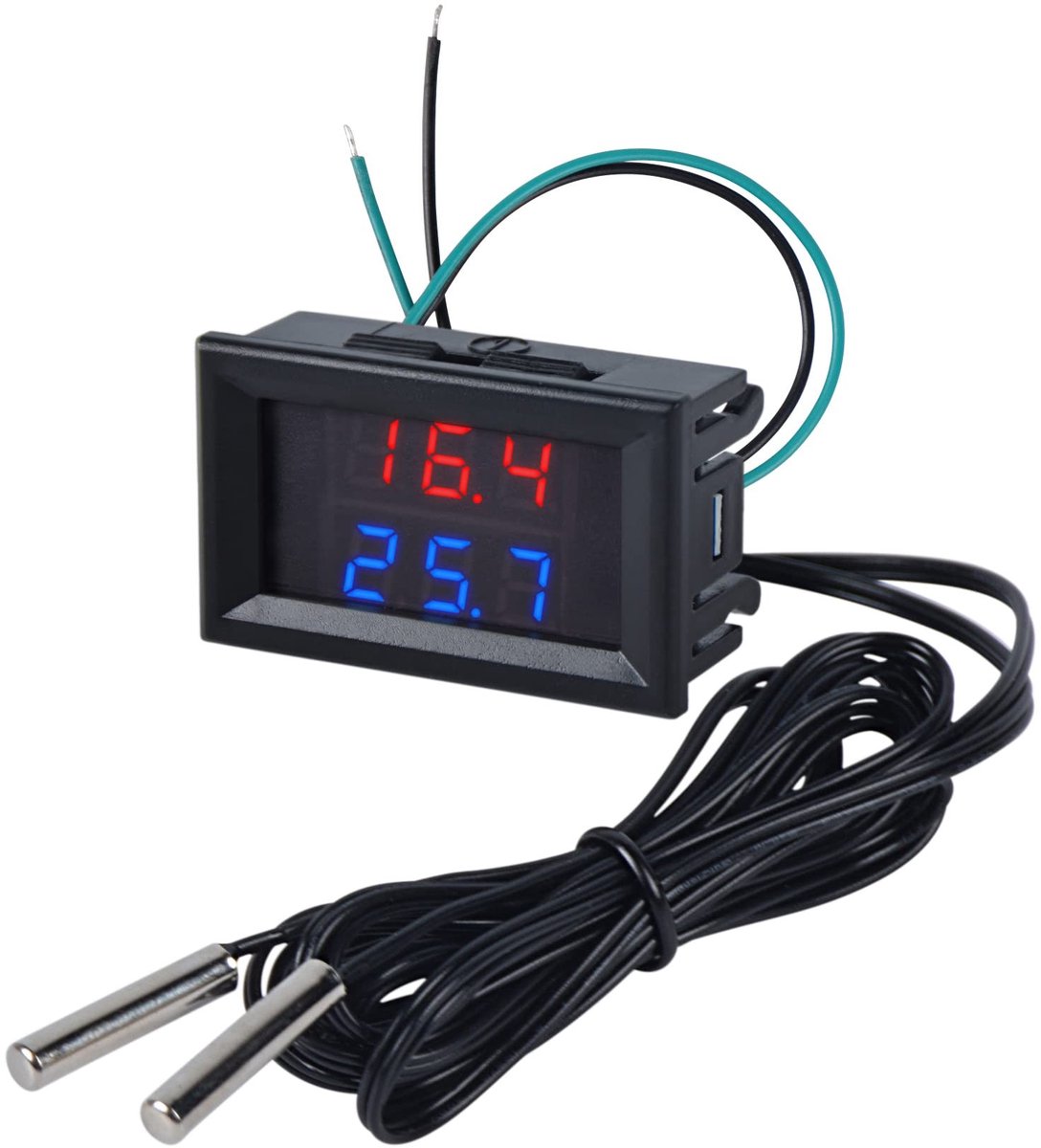 Solidchoice - Digitale Thermometer met 2 Waterdichte Metalen Probes