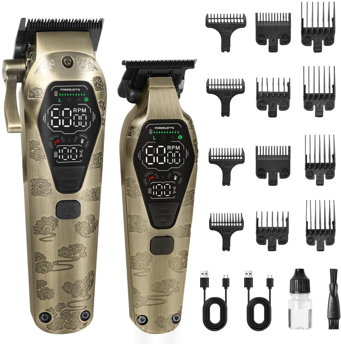 Solidchoice - Professionele Draadloze Haarknipper met LCD Scherm