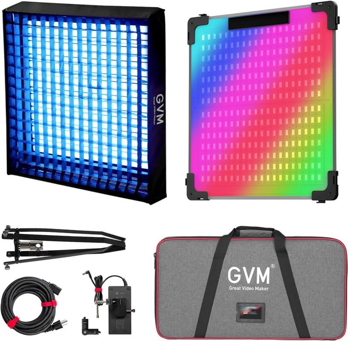 Solidchoice - Vouwbare LED Fotolamp met Softbox en RGB Functies
