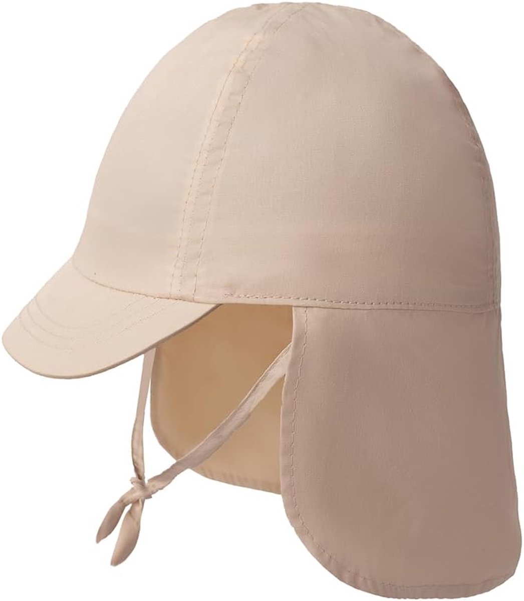 Zomerhoedjes voor meisjes 6 maanden - 100% katoen - met nekbescherming - ideaal voor op het strand - ShopVlot