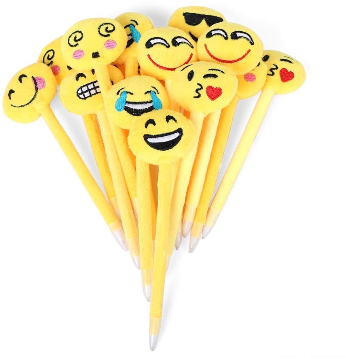Solidchoice - 24 Stuks Emoticons Balpen voor Kinderen en Feestjes