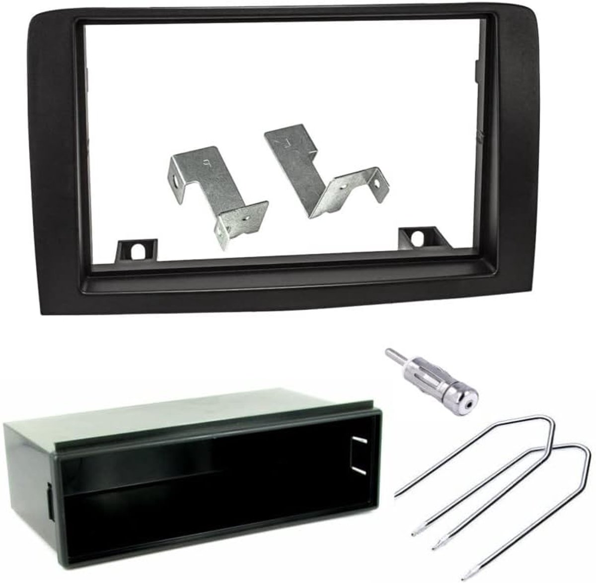 Radio panel kit 1-din/2-din - frontpaneel frame - geschikt voor Fiat Idea/Lancia Musa - eenvoudig te installeren - ShopVlot