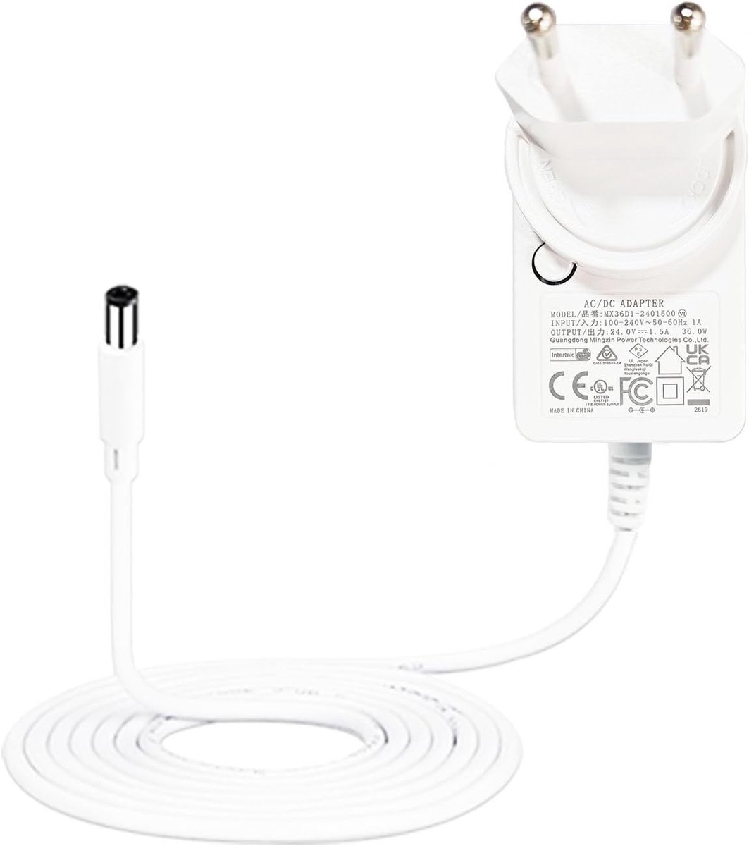 iNextStation LED Strip Power Supply 24V 1.5A 36W, AC 100-240V to DC 24V, EU Plug for LED Strips, Router, ADSL Cat - ShopVlot