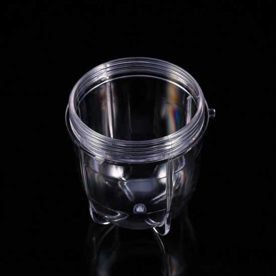 Vervangende Juicer Cup - Transparante Plastic Mokken voor Diverse Juicer Accessoires en Onderdelen (Korte Mok met Oortje) — afbeelding 2
