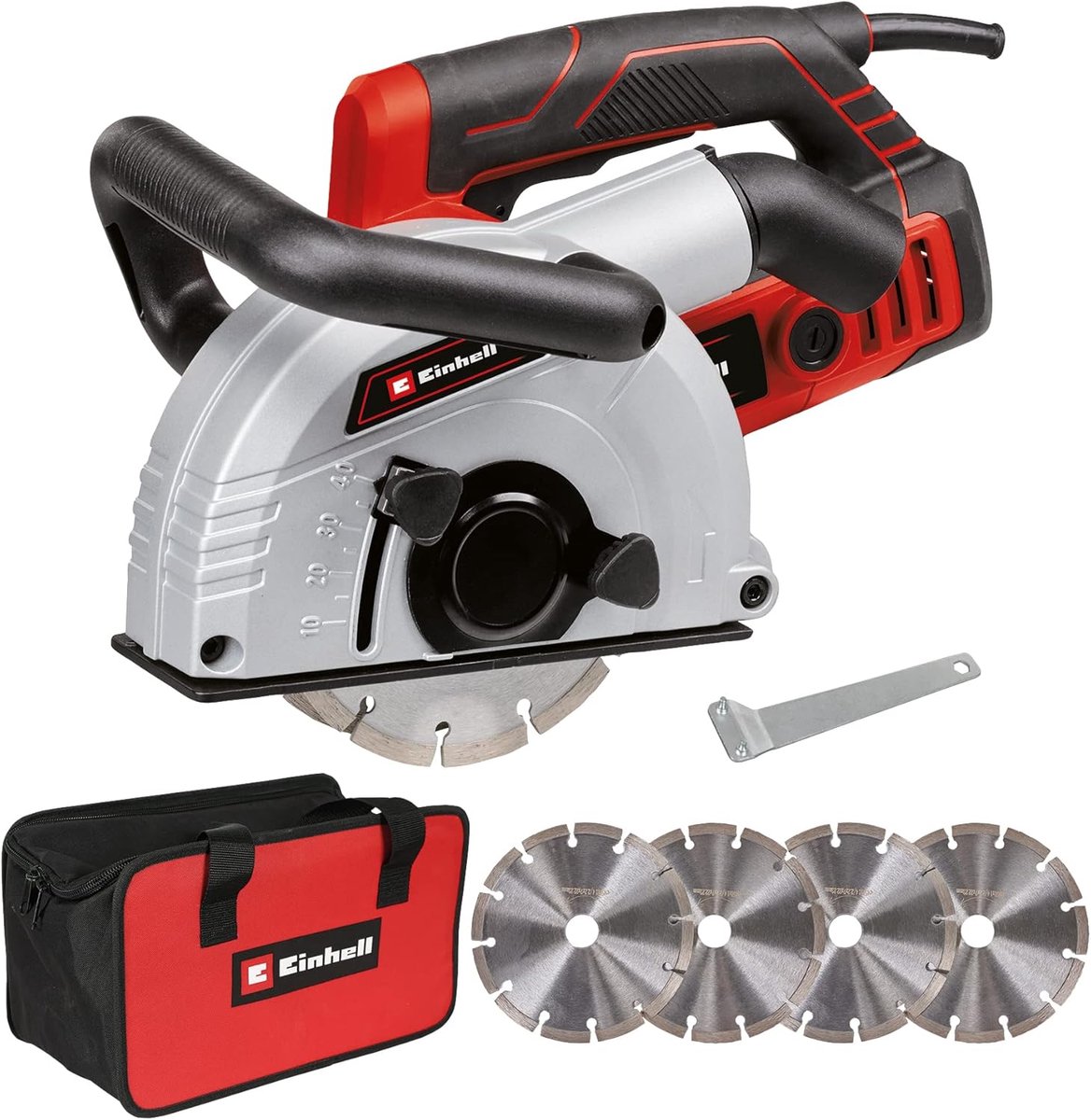 Muurfrees-TE-MA 1700 - 1700W-Sleufbreedte-instelling tot 38 mm-Sleufdiepte tot 40 mm-Inclusief 4 Diamantslijpschijven
