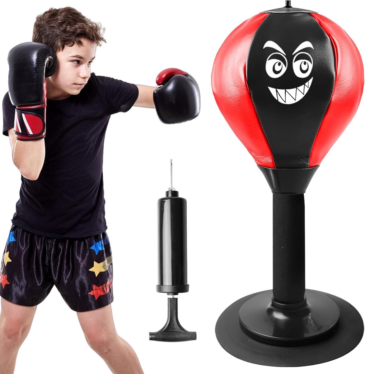 Punching Ball Tafel - Mini Punching Bag met Suction Cup - Inclusief luchtpomp - Ideaal voor stressverlichting - ShopVlot