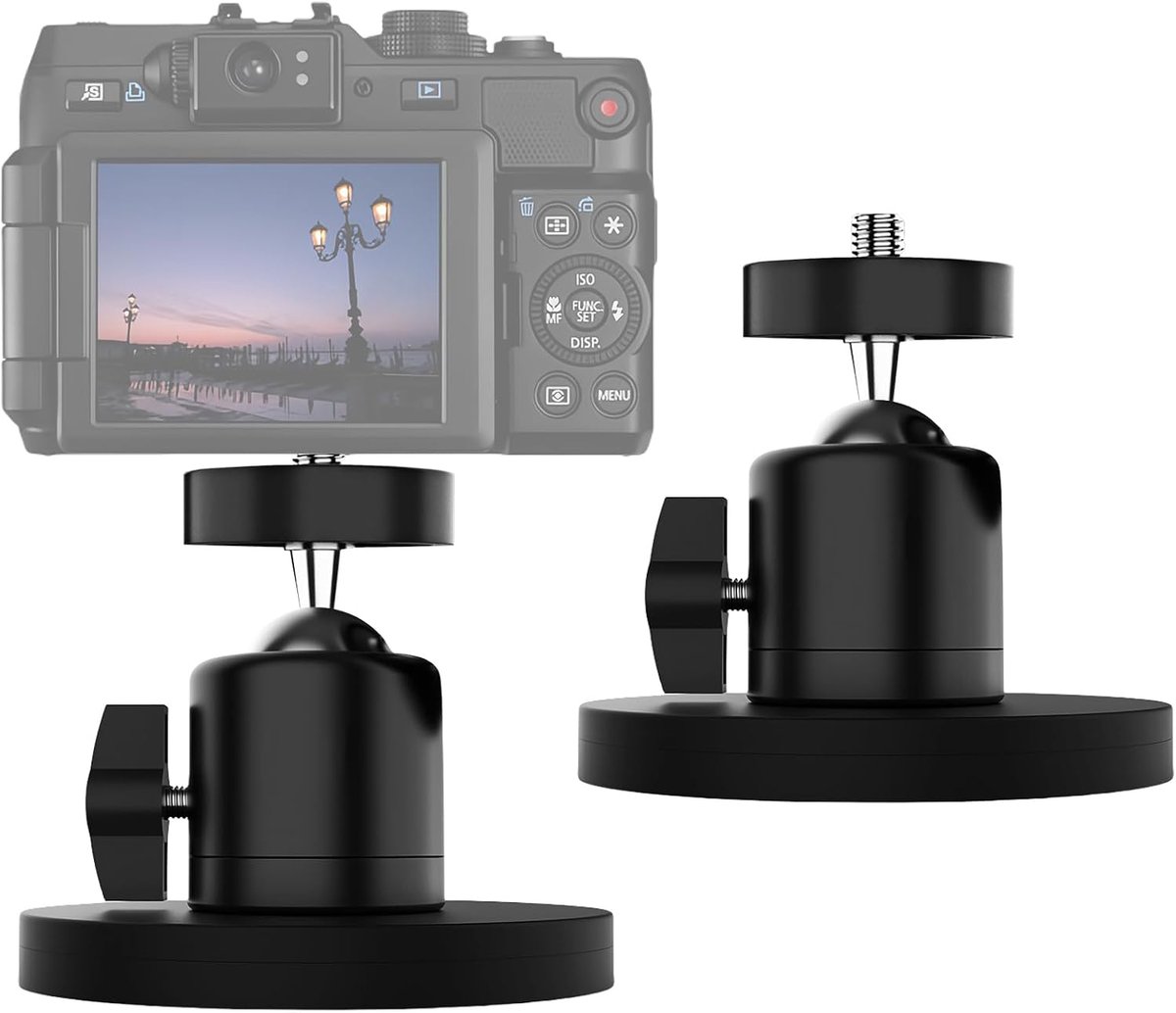 Magnetische muurbeugel camera set - 360 graden draaiende kogelkop - sterke magnetische basis - flexibele montage - ShopVlot