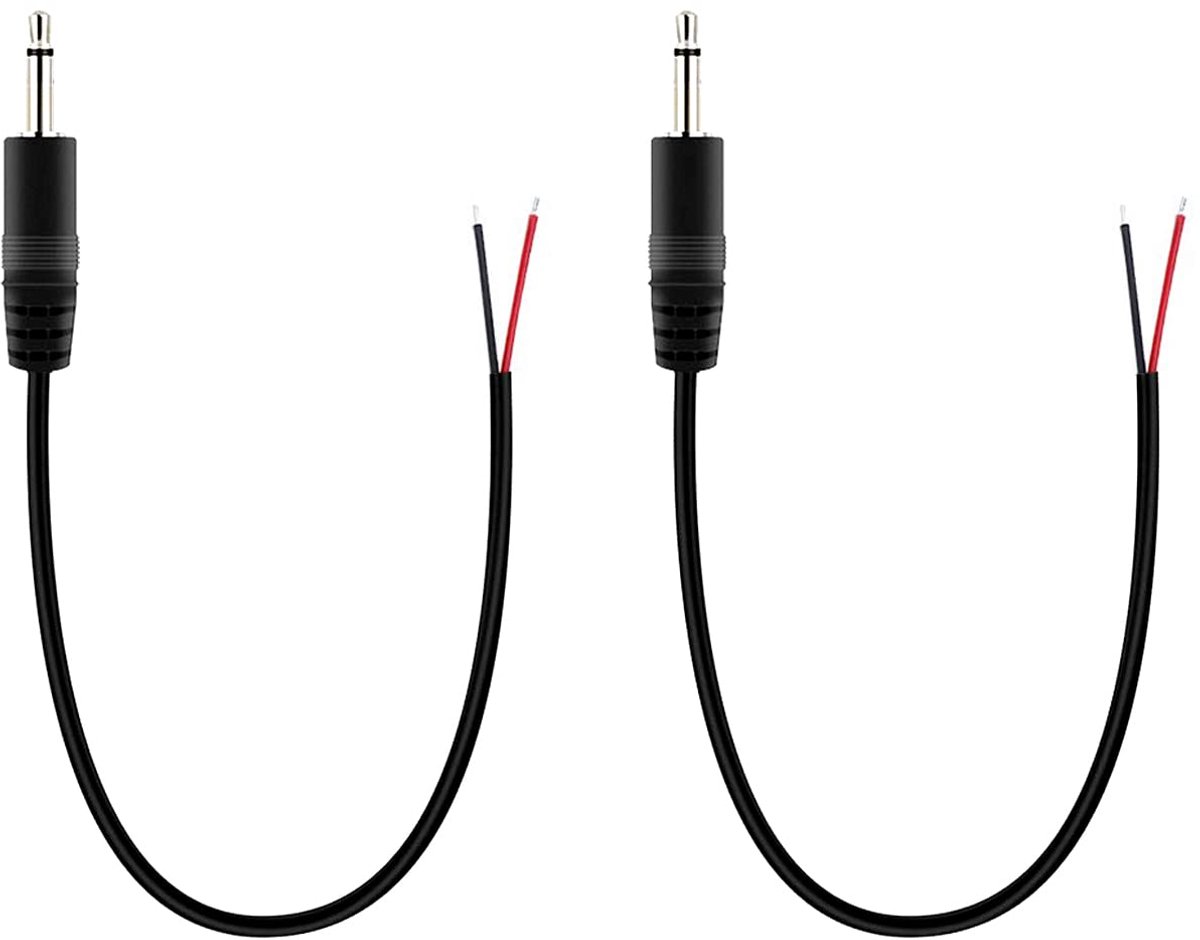 3.5mm Male Plug Connector - 25cm Mono 2-Pin - Kabel met Blote Draad - Perfect voor Audio Reparatie - ShopVlot