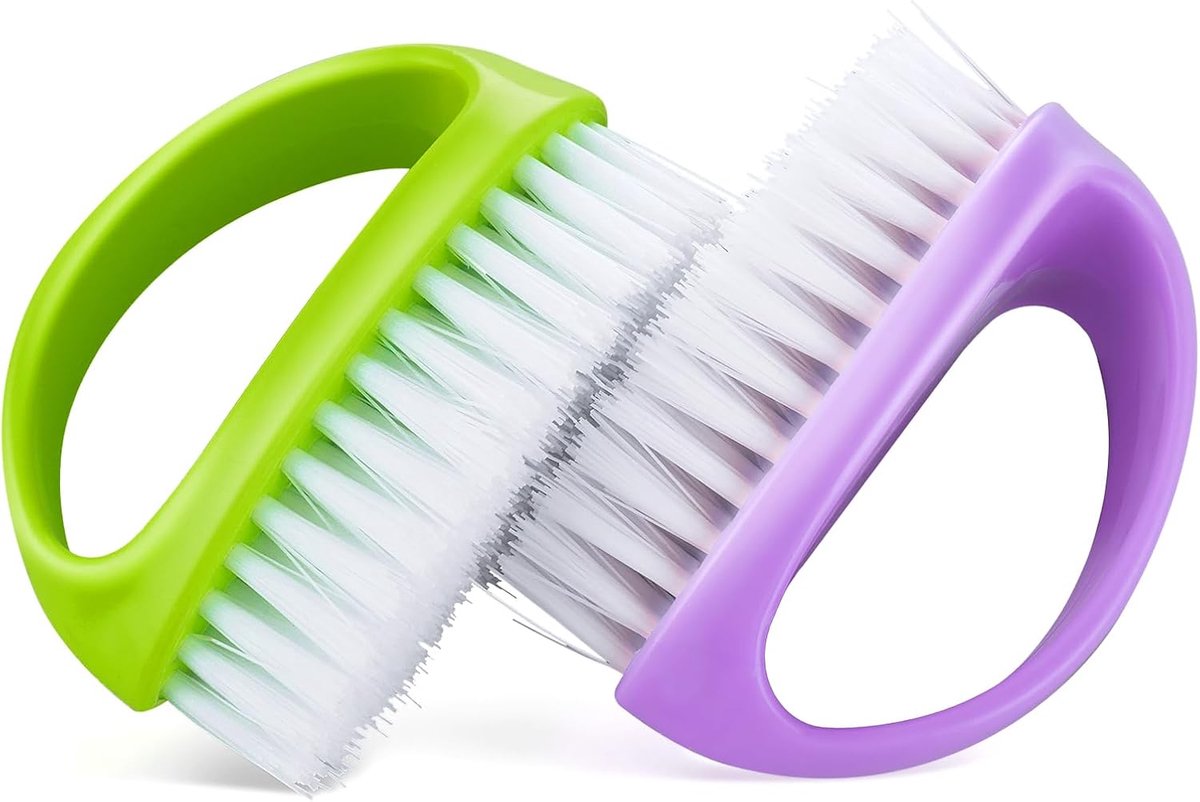 Nail Brush 2pcs - Duurzame Harde Borstels - Hand- en Voetverzorging - Grondige Nagelreiniging - ShopVlot