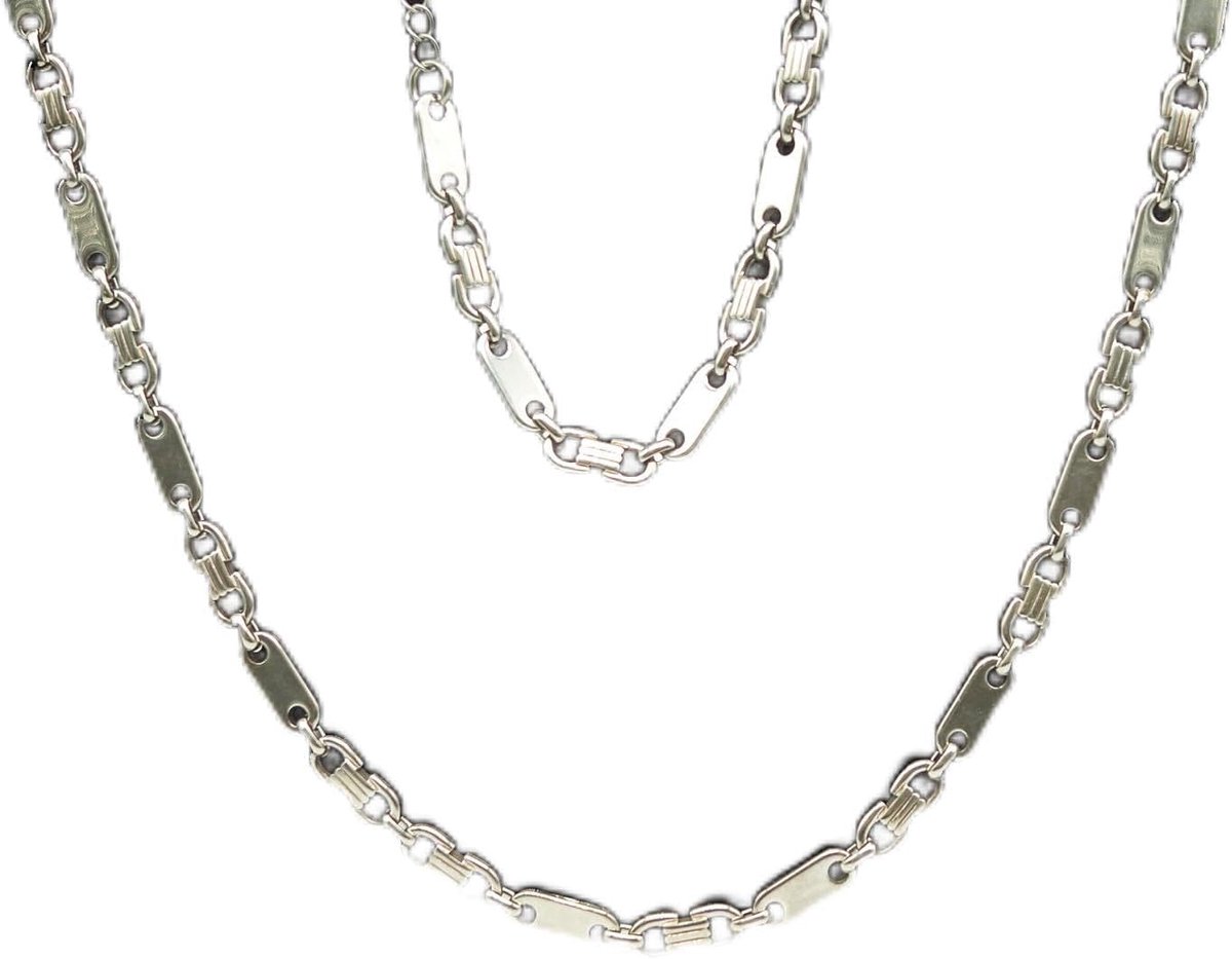 Heren ketting 21 cm - roestvrij staal - stijlvolle stijgbeugelketting - perfecte accessoire voor elke outfit - ShopVlot