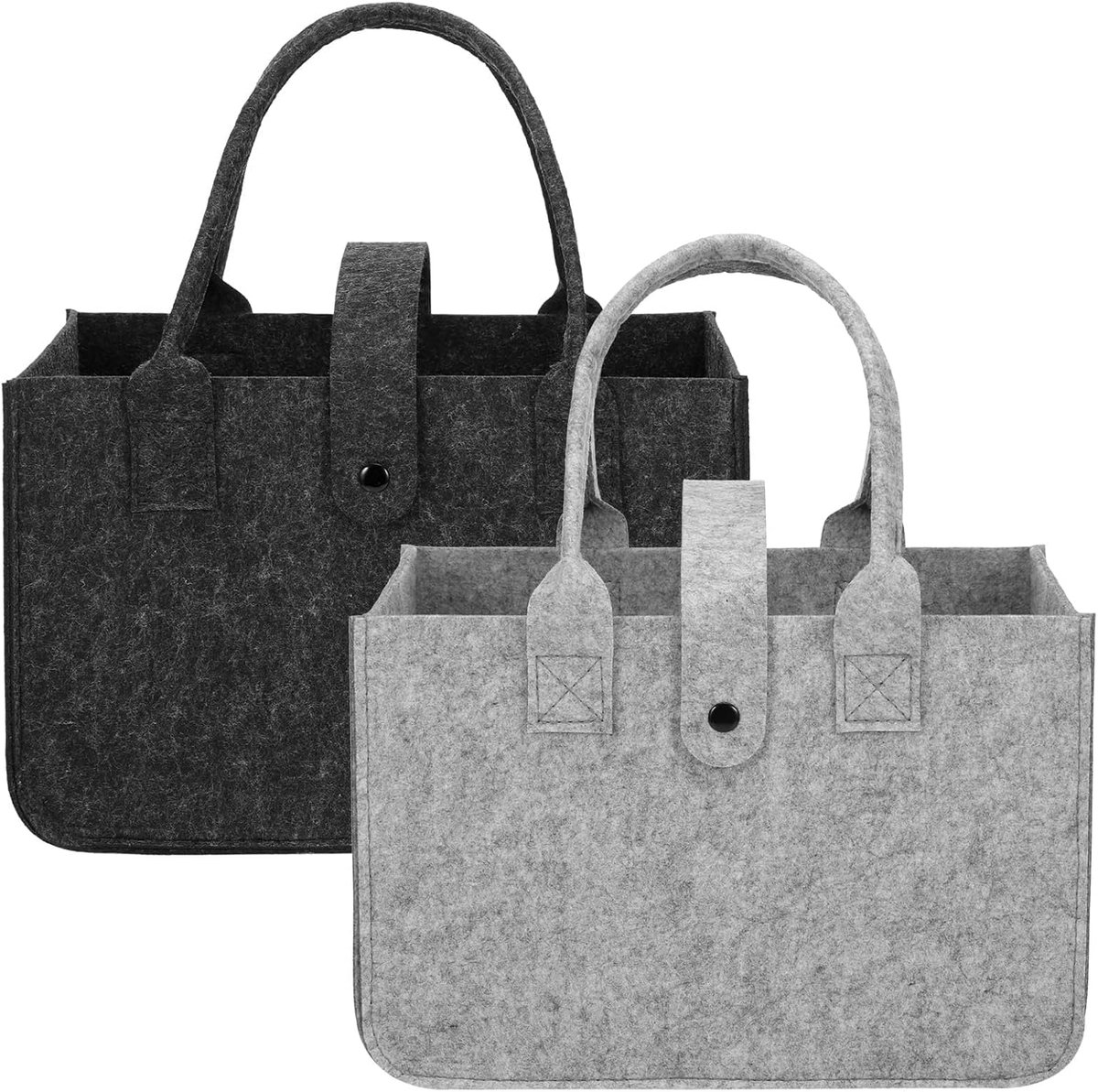 Filtväska shoppingväska 30x20x18 cm - XL filthandtag - hopfällbare filtväskor - ideaal voor boodschappen - ShopVlot