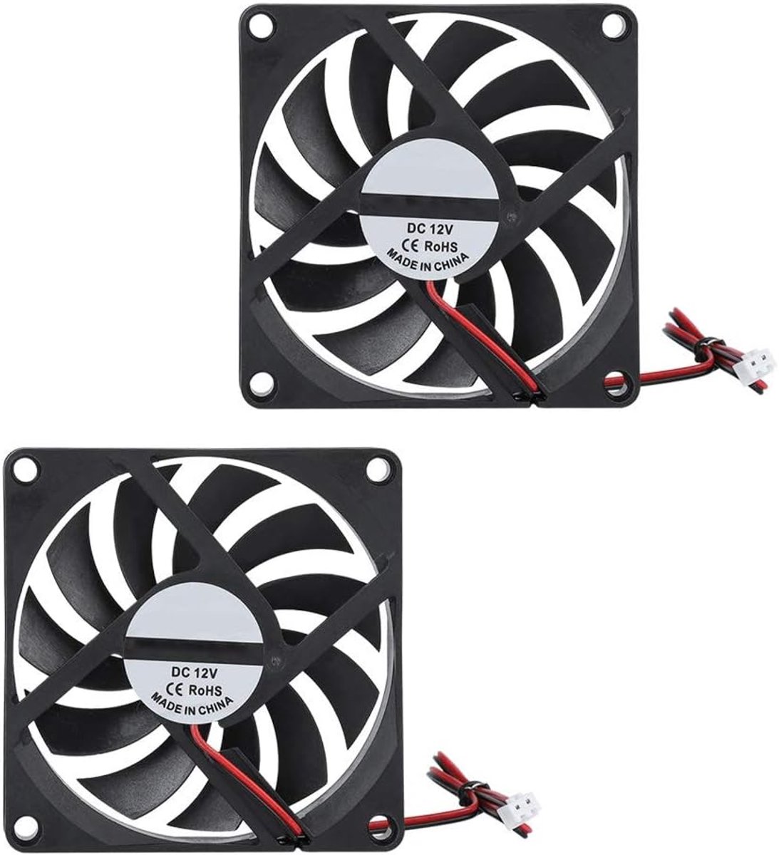 3D printer fan 80mm - 12V hoge snelheid - 6000RPM - lage geluidsproductie - ShopVlot
