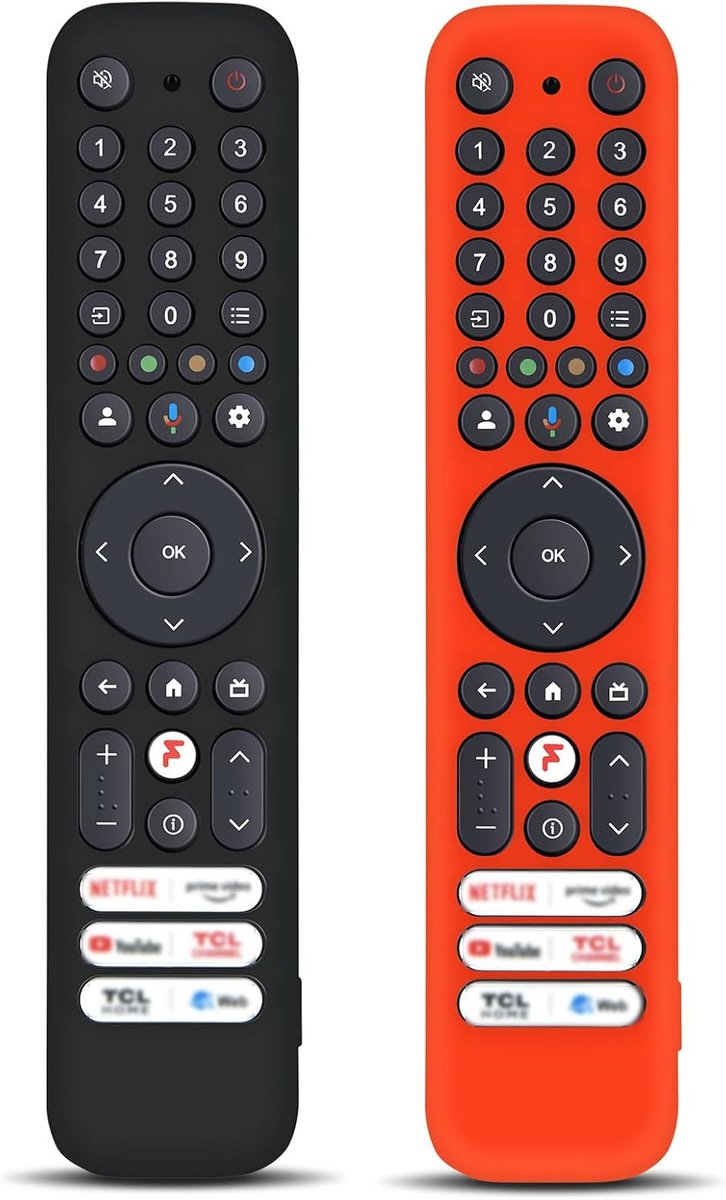 Siliconen beschermhoes afstandsbediening - 2 stuks - zwart en rood - optimale bescherming en grip - ShopVlot