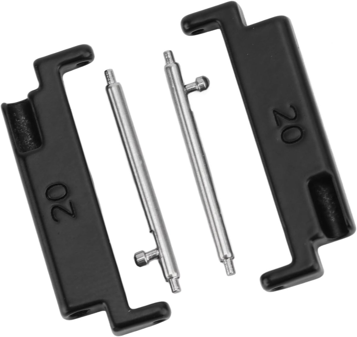 Horloge band adapter 20 naar 22mm - metalen connector - eenvoudige wisselbare veerpen - ShopVlot