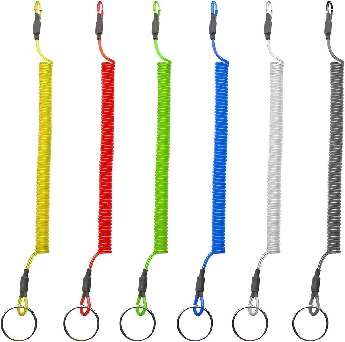 Sleutelhanger met carabiner - spiraalvormig - robuust en duurzaam - ideaal voor outdoor activiteiten - ShopVlot