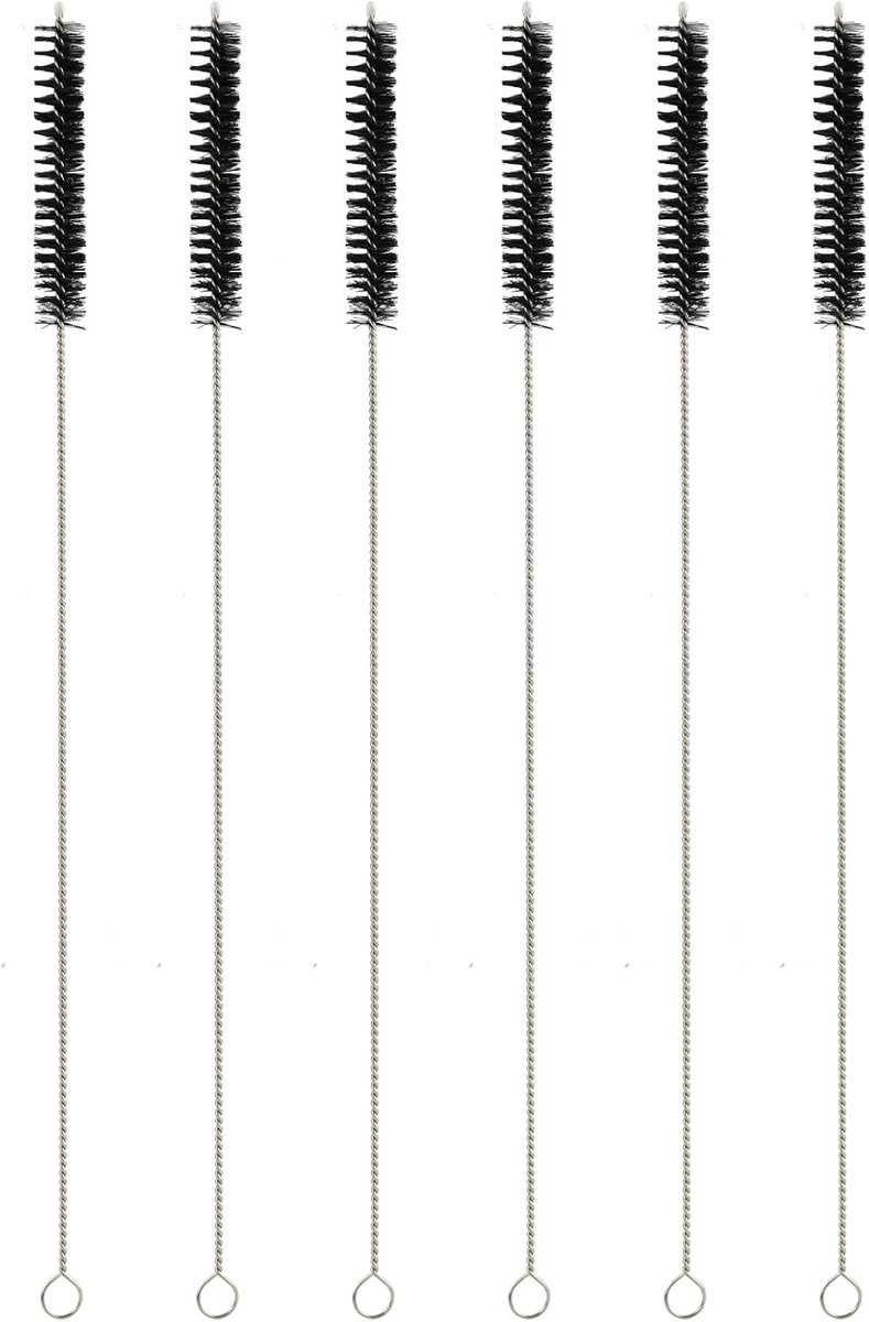 Reinigingsborstels set van 6 - 12 mm diameter - spiralen van zacht metaal en nylon - ShopVlot