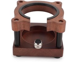 Houten Tamper Station voor Koffie, Universele Filterhouder voor 51mm, 53mm en 58mm Portafilters, Antislip Ontwerp, Perfecte Accessoire voor Koffieliefhebbers