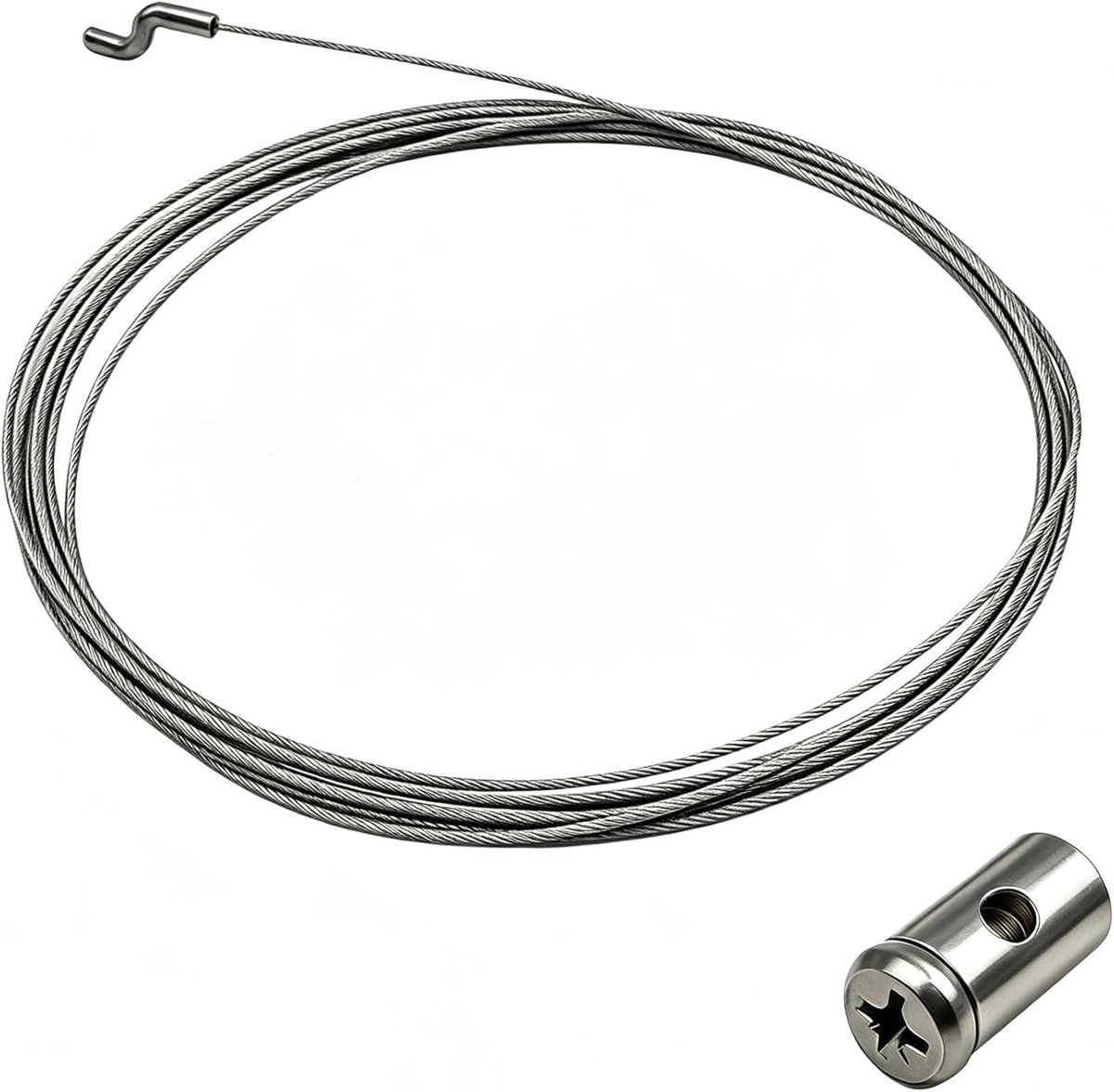 Câble d'accélérateur tondeuse 1.5m - Kit reparatie met Z & S uiteinden - Universeel voor tuingereedschap - ShopVlot