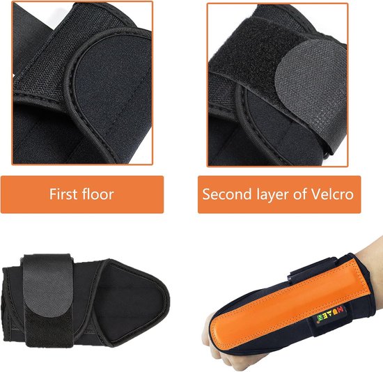 Golf-polssteun oranje-rood - schommeltrainer - verstelbaar - pijnverlichting voor beginners - ShopVlot van GOLF — afbeelding 2