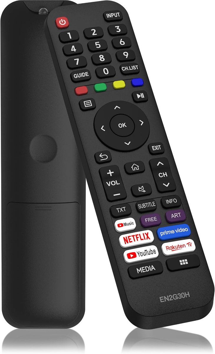 Afstandsbediening voor Hisense Ultra HD TV - Origineel - Sneltoetsen voor Netflix, YouTube, Rakuten TV - ShopVlot