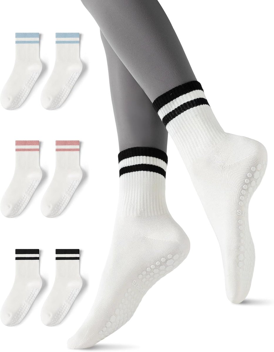 Pilatessokken voor dames - maat 36-41 - antislip - ideaal voor yoga en pilates - ShopVlot