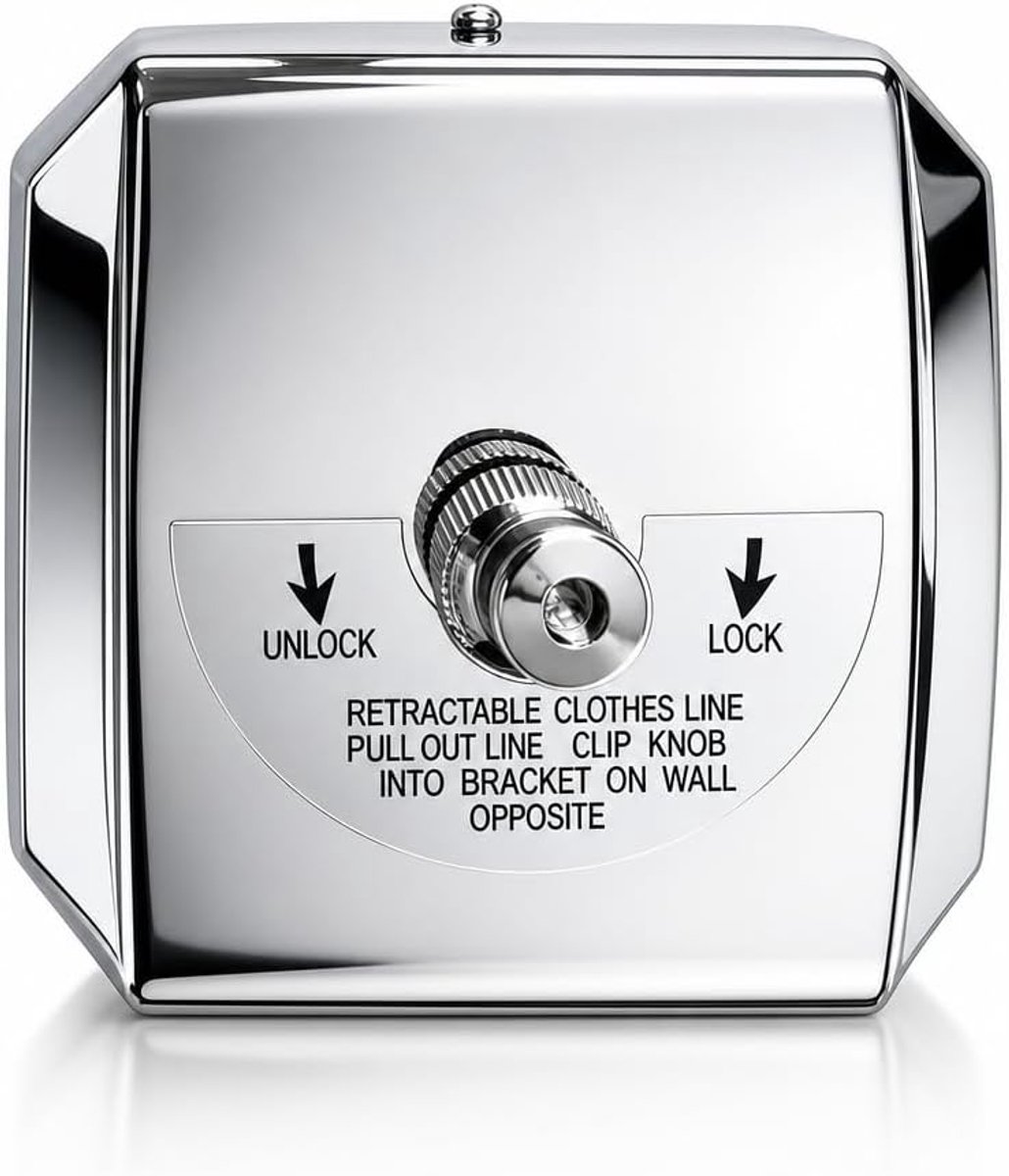 Retractable clothesline 9,5 cm - roestvrij staal 304 - ruimtebesparend - ideaal voor binnen en buiten - ShopVlot
