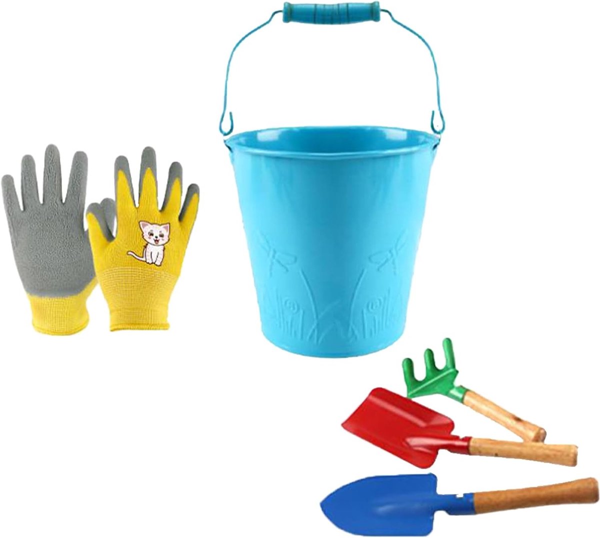 Complete Strandset met Opvouwbare Emmer, Handschoenen en Mini Schep voor Zomerplezier aan het Strand