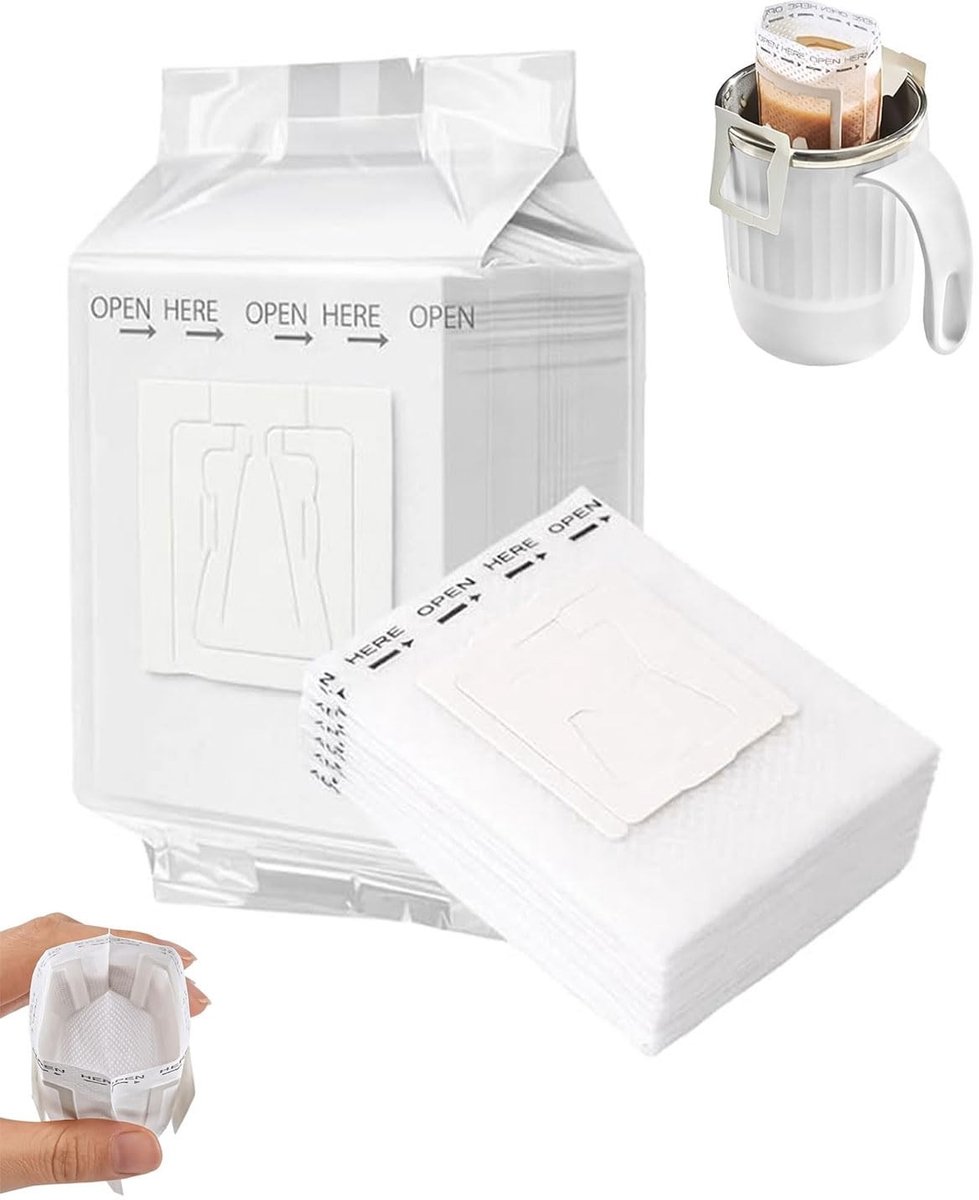 Solidchoice - Hangende Koffiefilterzakken 50 Stuks voor Reizen
