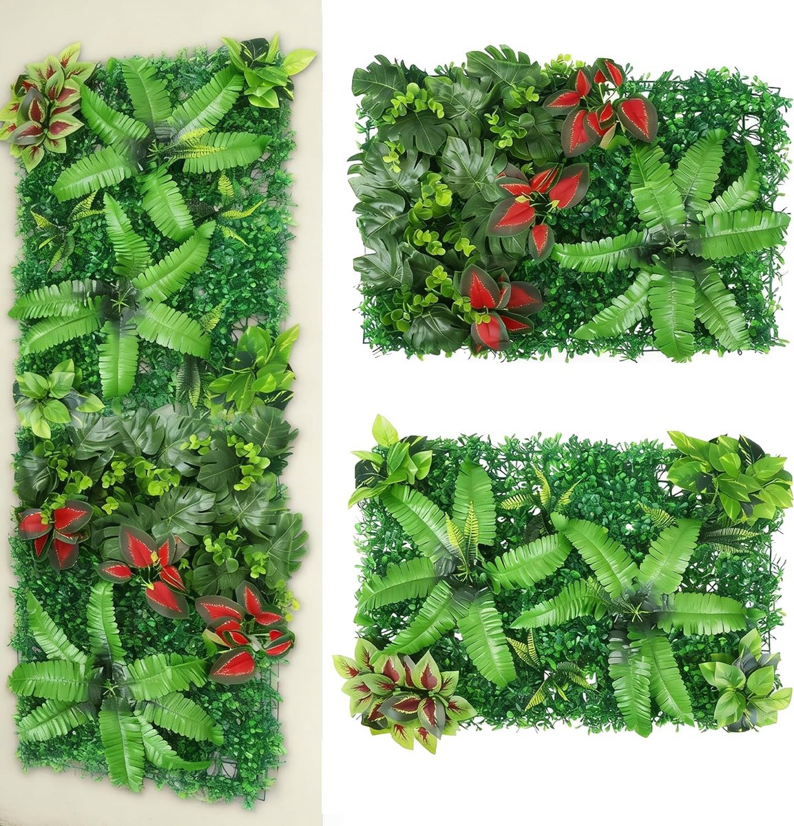 Kunstplant Wandpanelen 40 x 60 cm - Kunststof - Weerbestendig - Voor woonkamer en tuin - ShopVlot