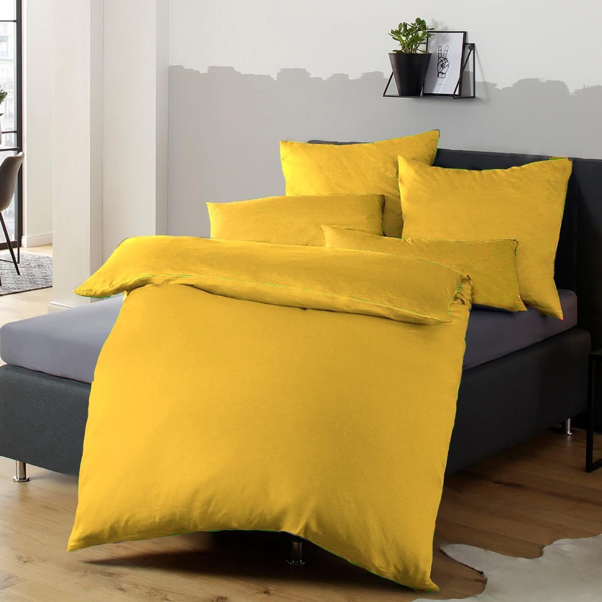 Bedlinnen Set Microvezel 155 x 220 cm - Geel - Kreukvrij en Strijkvrij - Comfortabel en Warm - ShopVlot