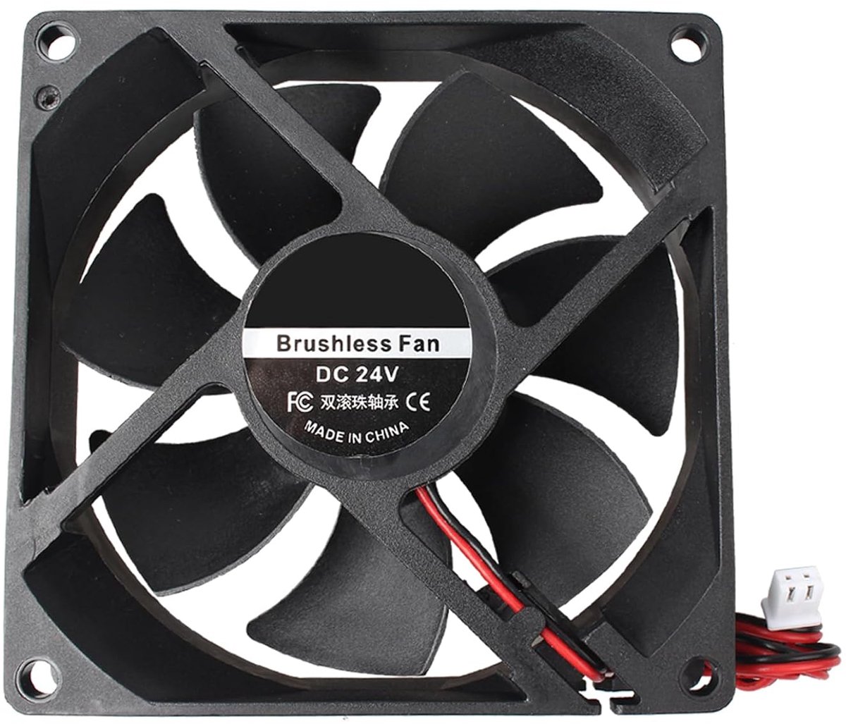 Koelventilator 92 x 92 x 25mm - Brushless - 24V DC - Ideaal voor 3D printers en PC's - ShopVlot