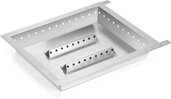 Grillaccessoire Houtskoolmand - RVS - Lengte verstelbaar van 44.5 tot 48cm - Ideaal voor Weber barbecue - ShopVlot