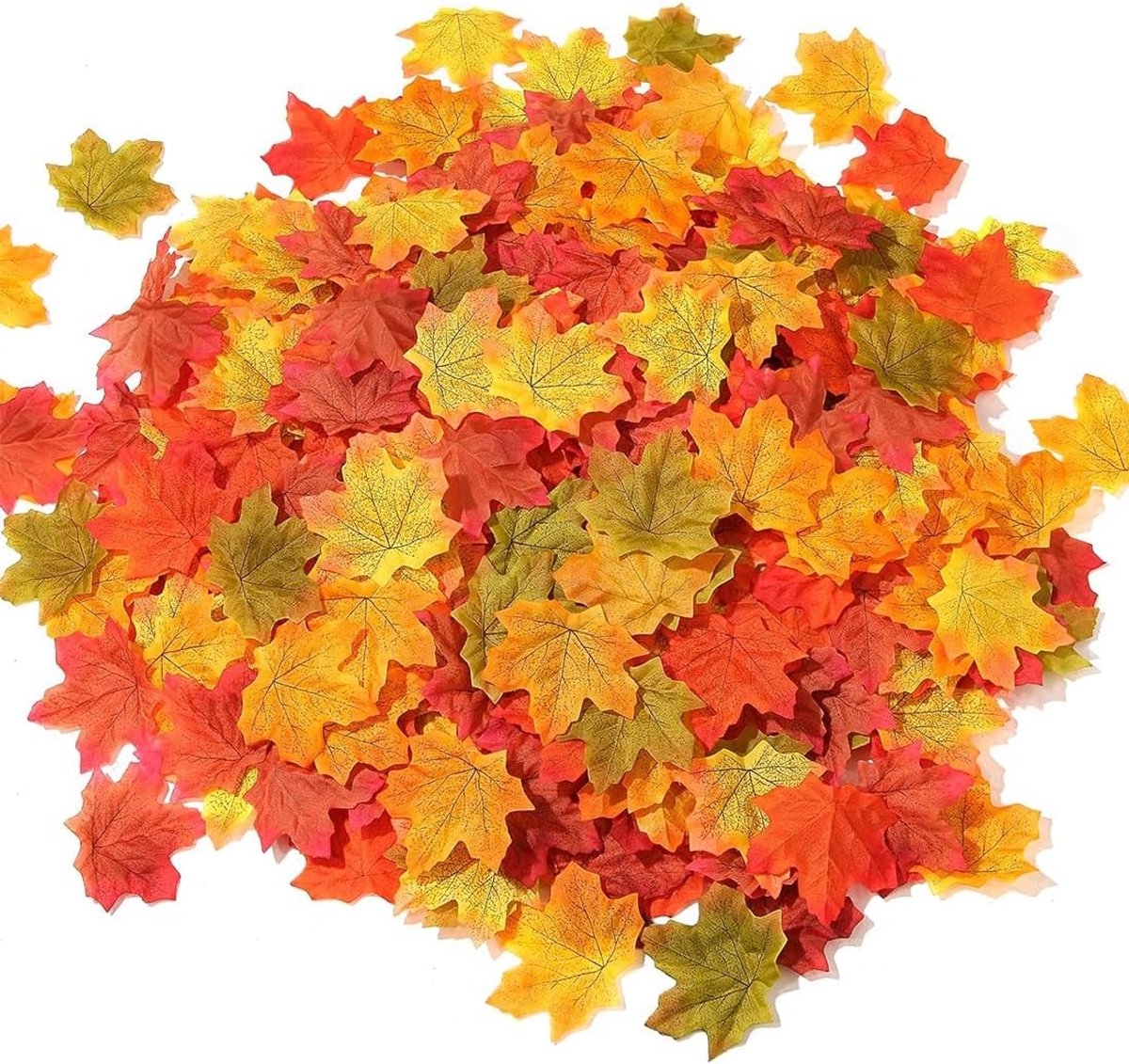 Kunststof esdoornbladeren - gemengde kleuren - herfstdecoratie - perfect voor Halloween en Thanksgiving - ShopVlot